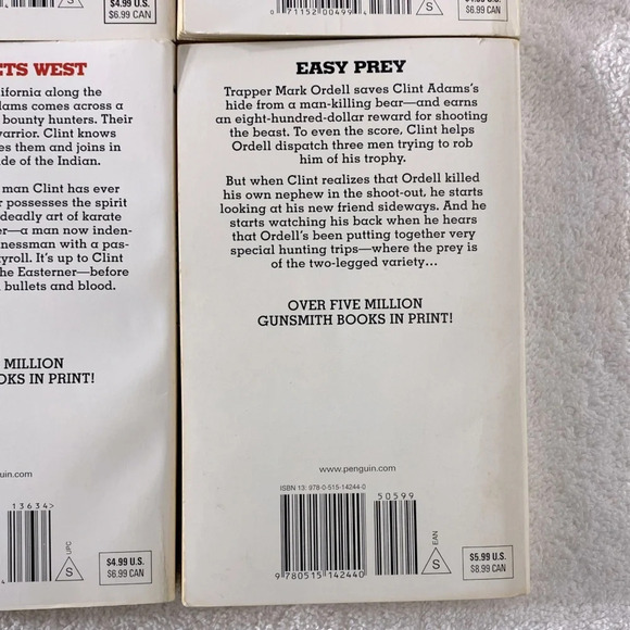 Vintage The Gunsmith All Action Western Romance Novel x4 - Picture 11 of 14